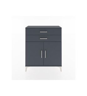 Arges Şifonyer 2 Raflı 2 Çekmeceli 2 Kapaklı 88x30x106 Antrasit-Antrasit