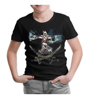 Assassin's Creed 4 Siyah Çocuk Tshirt