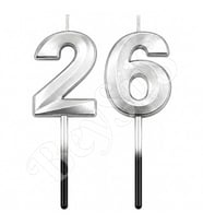 26 Rakam Mum Gümüş