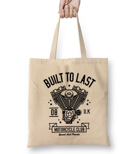 Built To Last Motorcycle Club Bez Çanta Uzun Saplı