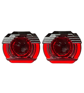 2.5 İNÇ DÜZ Bİ XENON MERCEK KESİK U KIRMIZI ANGELLI KAPAK SET