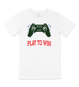 Kırmızı Play To Win  Tişört