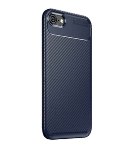Apple iPhone 6 Plus Karbon Desenli Negro Silikon Kılıf (Lacivert)