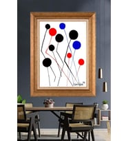 Altın Varaklı  Çerçeveli Paspartulu Tablo uu796 (Gold)