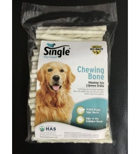 Single Kemik Burgu Çubuk Beyaz 12 cm 6 gr (100 ADET)
