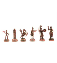 (Sadece Satranç Taşı İsteyene) Gifthome Orta Boy, Metal, Yunan Figürlü, Antik Satranç Taşı (Çok Renkli)