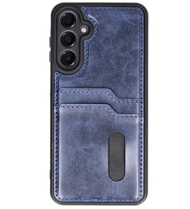 Galaxy A35 5G Kılıf Sara Kartvizitli Deri Kılıf - Lacivert