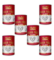 Nutri Canin 400Gr %92 Sığır Etli Tatlı Patatesli Hipo Alerjenik Tahılsız 6Adet Yaş Köpek Maması (Kırmızı)