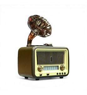 Gramafonlu Şık Tasarım Nostalji Radyo,Bluetooth Nostaljik Radyo(BÜYÜK BOY)