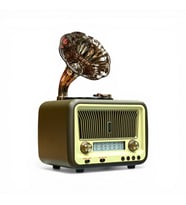 Gramafonlu Şık Tasarım Nostalji Radyo,Bluetooth Nostaljik Radyo(BÜYÜK BOY)