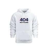 Unısex 404 Not Found – Hoodie Kapüşonlu Sweatshırt (Beyaz)