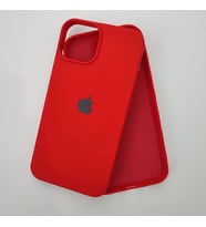 IPHONE 14 UYUMLU LOGOLU LANSMAN KILIF (Kırmızı)