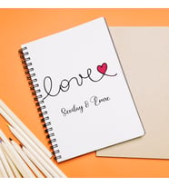 Aşk Love Sevgili Tasarımlı Defter Kişiye Özel