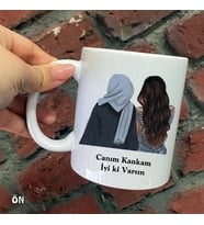 Size Özel Canım Kankam İyi ki Varsın Seramik Baskılı Kupa Bardaklar