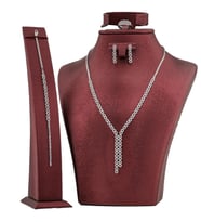 Sonsuzluk Tasarımlı Gümüş Bayan Set