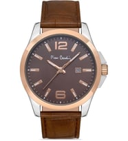 800411F10 Pierre Cardin Deri Kordon Erkek Kol Saati 30 Mt Su Gecirmez (Gri)