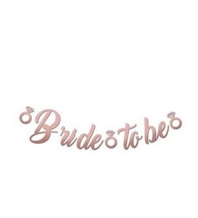 Kaligrafi Banner Rose Gold Bride To Be Yazı