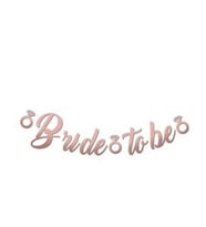Kaligrafi Banner Rose Gold Bride To Be Yazı