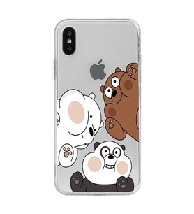 Iphone Xsmax Uyumlu Kafadar Ayılar Desenli Şeffaf Telefon Kılıfı