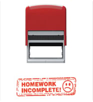 Homework Incomplete Öğretmen Kaşesi (Kırmızı)