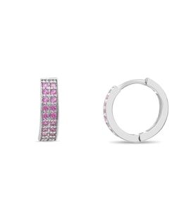 0.35 Karat Morganite Pırlanta Küpe