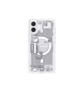 Spigen iPhone 16 Plus ile Uyumlu Kılıf Ultra Hybrid MagFit MagSafe Özellikli Zero One White (Şeffaf)