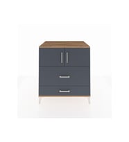 Kronos Şifonyer 2 Raflı 2 Çekmeceli 2 Kapaklı 88x59x96 Çam-Antrasit
