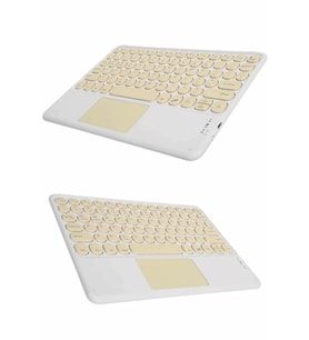 Touchpad Tüm Cihazlara Uyumlu Bluetooth Klavye Touchpad Slim Kablosuz Wifi Q Klavye