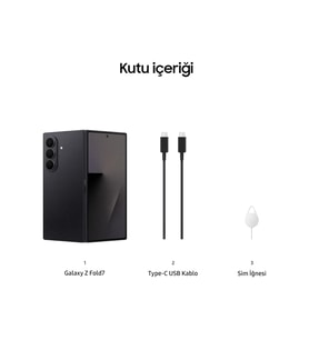 Samsung Galaxy Z Fold 7 256 GB (Samsung Türkiye Garantili) Gece Siyahı