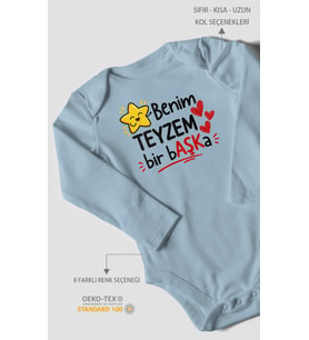 Benim teyzem bir başka! Uzun Kollu Çıtçıtlı Bebek Body