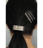 Caş Dekorasyon Gümüş Renk Metal Lastik Ve Tel Toka Set