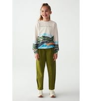 Kız Çocuk Tasarım Camping Sweatshirt