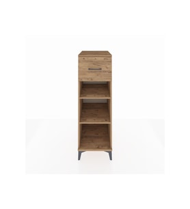 Kronos Dolap 2 Raflı Tek Çekmeceli 44x59x134 Çam-Çam