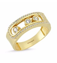 Özel Tasarım Altın Yüzük 14K Gold Tria (Çok Renkli)