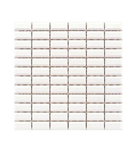 Vitra 2.5x5 Metro Tiles Mozaik Beyaz Parlak Duvar Karosu K52356080001VTE0