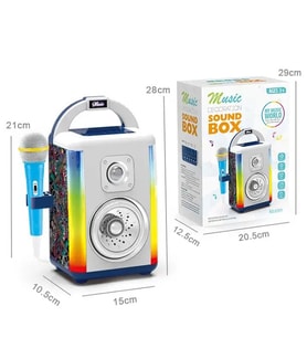 MİKROFONLU BLUETOOTLU KAREOKE SETİ IŞIKLI ÇOK FONKSİYONLU