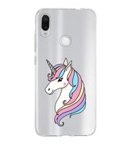 Xiaomi Redmi Note 7 Uyumlu Kapak Unicorn Tasarımlı Şeffaf Silikon Kılıf
