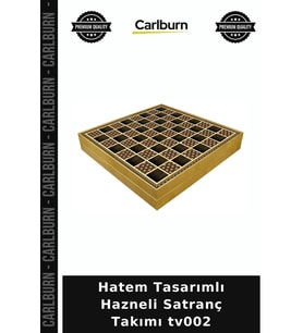 Özel Üretim Strateji Zeka Ahşap Oyun Hatem Tasarımlı Hazneli Satranç Takımı tv002