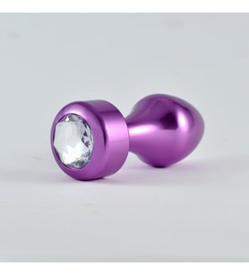 Lovetoy Purple Metal Taşlı Plug 8 Cm