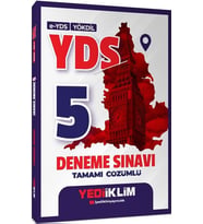 E-YDS YÖKDİL YDS Tamamı Çözümlü 5 Deneme Sınavı Yediiklim Yayınları