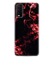Vivo Y11S Kılıf Silikon Desen Özel Seri Red Smoke 1745