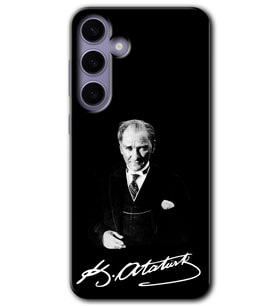 Galaxy S24 Plus Kılıf HD Desen Baskılı Kılıf - Atatürk İmza