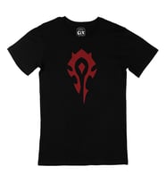 Warcraft Kırmızı Logolu Siyah Tişört