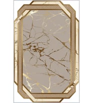 Eliana Home Baskılı, Yıkanabilir Kaymaz Taban Salon Halısı LNA0313-SD706 100x150 cm (Bej)