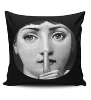 Alkanhomes Fornasetti Figürlü Dijital Baskılı Dekoratif Modern Kırlent Kılıfı
