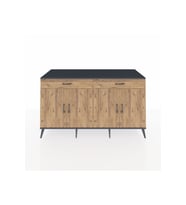 Kronos Konsol 4 Raflı 2 Çekmeceli 4 Kapaklı 176x59x99 Antrasit-Çam