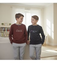 Genç Erkek Pamuklu 2 Adet 2'li Pijama Takımı AL009 V2, AL003 V1 BB2461