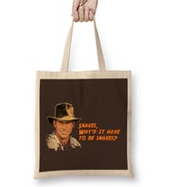 Indiana Jones Snakes Quote Bez Çanta Uzun Saplı