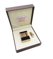Ardeur® Heritage Siyah Altın Desen Oymalı İsme Özel Çakmak Hediyelik Çakmak