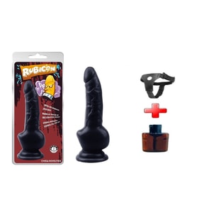 OdinsShop 18 cm Belden Bağlamalı Gerçekçi Siyahi Dildo Penis
